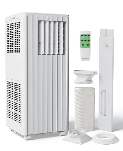 Garvee 8000 BTU Portable Air Conditioner, 3-in-1 Cooling, Dehumidifying & Fan for Rooms Up to 350 Sq. Ft | Quiet Sleep Mode | Energy-Saving 24-Hr Timer | AC Unit w/Remote & Full Window Kit, White