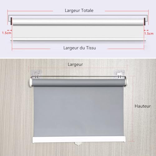 Persiana enrollable opaca instalable sin herramientas para aislar del calor tus ventanas 5
