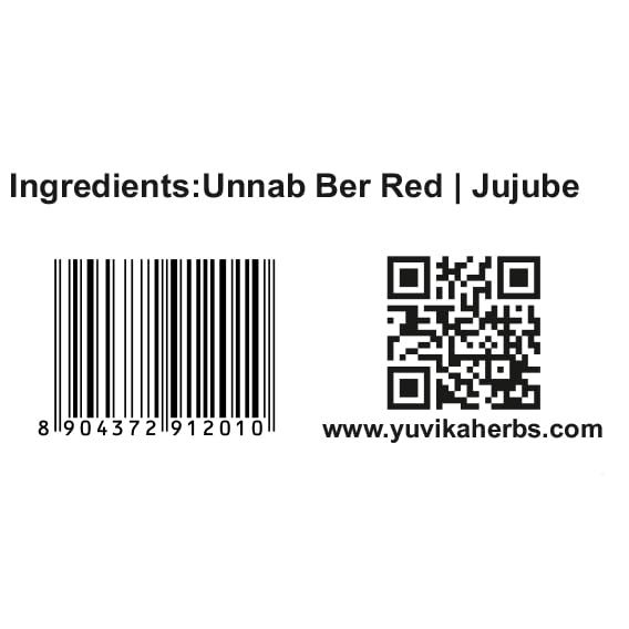 Image of YUVIKA Unnab Ber Red - Zizyphus Sativa Gaetn - Jujube 100 Grams