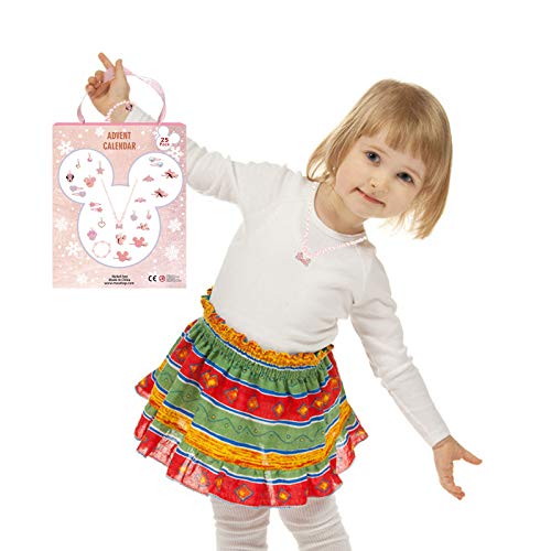 Calendario dell'Avvento 2025, conto alla rovescia di Natale, calendario dei cartoni animati, animazione per ragazze, bambini, accessori fai da te, accessori per capelli, anello per capelli, calendario