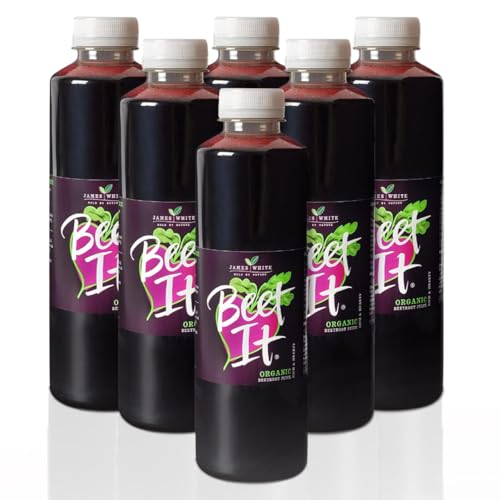 BEET IT Organic Beet Juice, 25.4 Fl.oz (6 Pack) | Non GMO, 100% Natural Organic Juice- Gluten Free, No Added Sugar, Not from Concentrate | Nutrient Packed Vegetable Juice