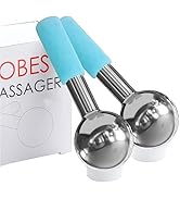 Lazzybeauty Unzerbrechliche Stahl-Eisbälle für Gesichtspflege | Kühlroller für Gesicht, Hals & Au...