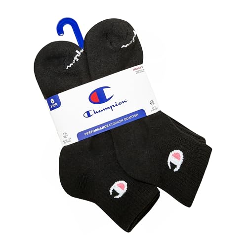 Champion Women's Quarter Cushioned Athletic Socks, 6-Pack - image 3