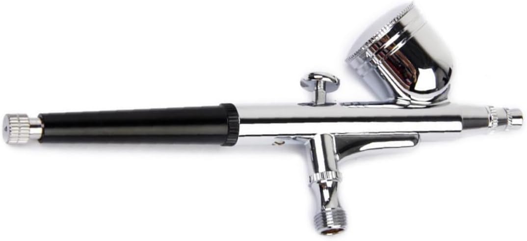 Operitacx Airbrush with Nozzle for Nail Art Makeup Double Brush Tool for Fine Detail Work Hobbies Tattoos and Cosmetic Applications