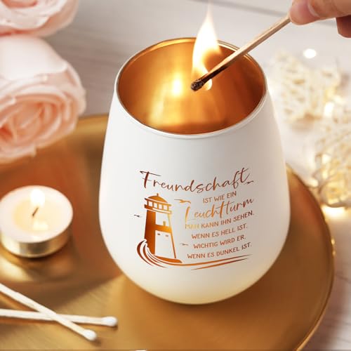 Craftique Beste Freundin Geschenke, Freundschaft Geschenke - Windlichter mit Gravur - Geschenk für Freundin, Geschenk Freundin Geburtstag, Abschluss,