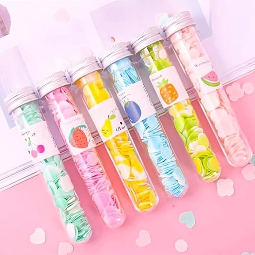 Image of Set of 4 Paper Soap | Disposable Mini Soap Paper | Scented Soap Bath Flakes | Portable Flower Tube Petals | Tube Shape Bottle Paper Soap For Travelling