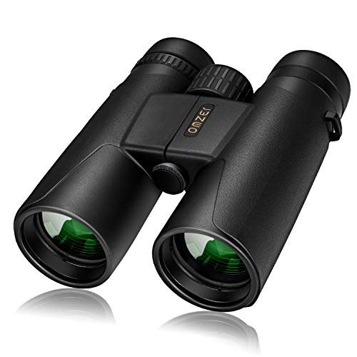 OMZER 10x42 Compact Binoculars for Adults - High Powered Binocular with BAK4 Prism FMC Lens - Large Eyepiece Hunting Binocular with Clear Low Light Vision for Bird Watching Hiking Camping Games
