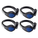GOOHOCHY 4pcs Led Shoe Light Clips Flashing Safety Lights for Night Running Jogging Cycling and Walking Weather Resistant with Nonslip Design for All Shoe