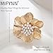 Chunky Pearl Rings for Women Fashion Gold Thick Dome Stackable Open Ring Trendy Unique Big Knuckle Rings Prom Statement Jewelry Gift