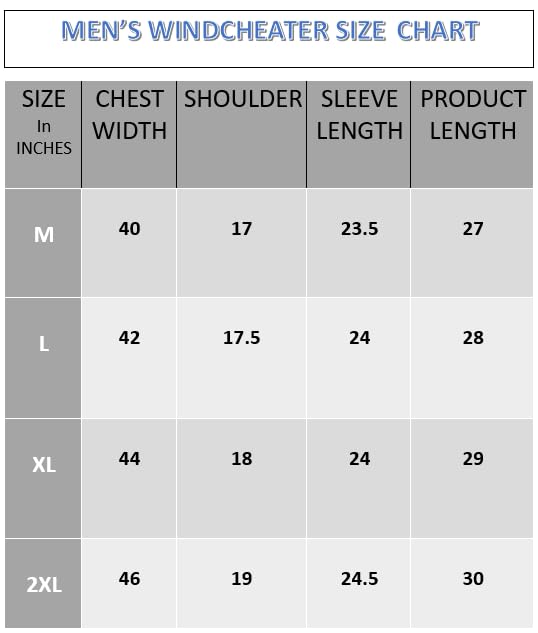 Image of TFA Mens Windcheater Jacket |Zip Closure| Sports Wear| Water Resistant |Rainy Season | Reflector