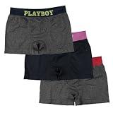 [アツギ] [PLAY BOY（プレイボーイ）] 3枚組 ナイロン混成型 ボクサーブリーフ 前閉じ シームレス 2wayストレッチ