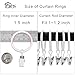 LLPJS 20 Pack Metal Curtain Rings with Clips, Curtain Clip Rings Hooks for Hanging Drapery Drapes Bows, Curtain Rod Rings 1.5 inch Interior Diameter, White
