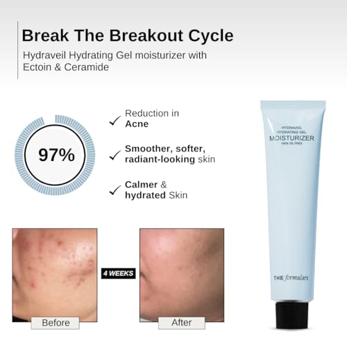 Image of The Formularx AM PM Skincare Routine Duo for Oily, Acne & Fungal Acne-Prone Skin | Hydrashield Vitamin C + Peptide Watery Gel Sunscreen SPF 50 PA++++ for Day Protection + Hydraveil Oil-Free Gel