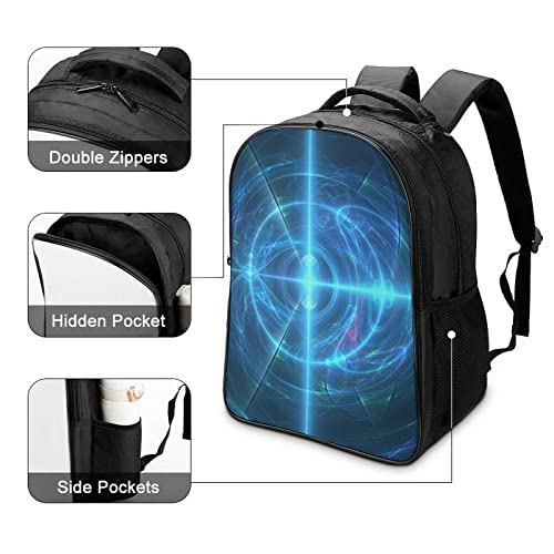 Sac à dos école bleu uni 3D cool et tendance pour adolescent - 4