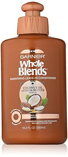 Garnier Whole Blends Smoothing Leave-in Conditioner, Coconut Oil & Cocoa Butter 10.2 Fl Oz (1 Count)