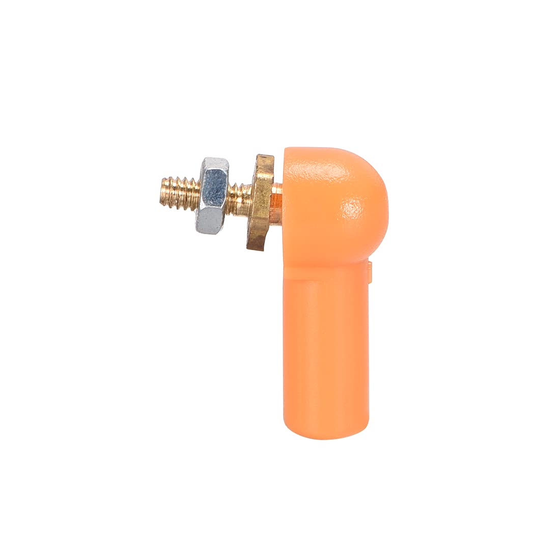 sourcing map 10uds 3mm/M2 Articulación Extremo Amarre Varilla Extremo Metal Bola Cabeza Amarillo para RC Barco Avión Robot