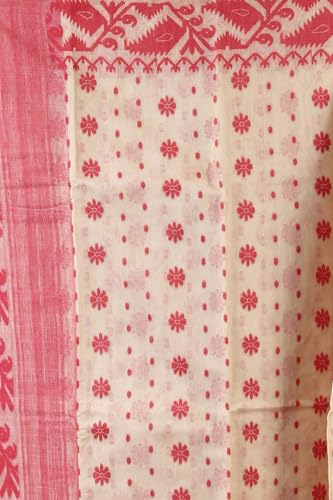 Image of OISHANI SAREE GHOR Women's Traditional Bengal Cotton Silk Soft Jamdani Saree - Beautiful design and Quality - Without Blouse Piece