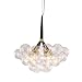 Produktbild EDISLIVE 6 flammig Rund Glas Pendelleuchte Bubble Kronleuchter Deckenleuchte Minimalist 18 Globen Hängelampe Esszimmer Lampe (Pendelleuchte)