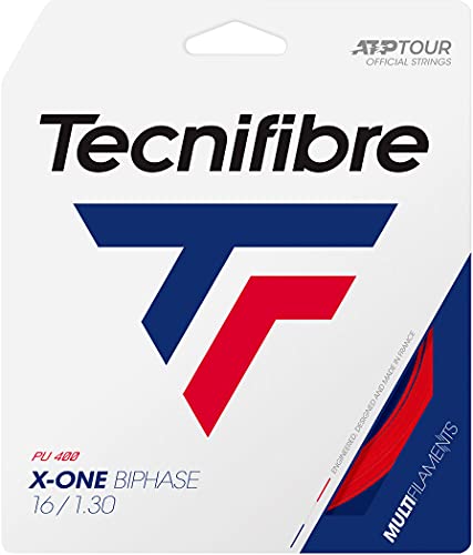 テクニファイバー Tecnifibre テニスガット 単張り エックス・ワン バイフェイズ(X-ONE BIPHASE) 130 赤 01GXO130XR