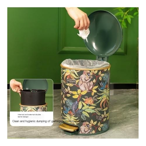 Caneca de basura moderna gran capacidad con pedal miniatura 5