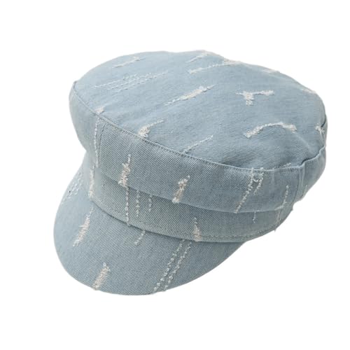 Béret chapeau printemps femme marine style newsboy panaméen