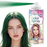 Temporary Hair Color Spray for Women and Girls, Temporary Hair Color Wax, Natural Hair Coloring Strong Style Gel Cream Hair Dye Spray for Halloween, DIY, Cosplay, Party (Green, Large)