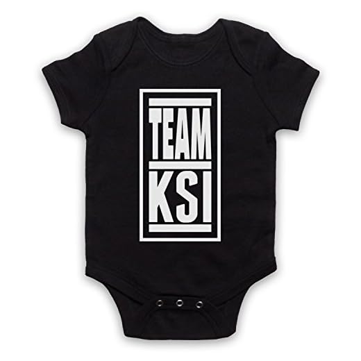 Inspired Apparel Inspirado por Team KSI No Oficial Bebé Body, Negro, 0-3 Meses