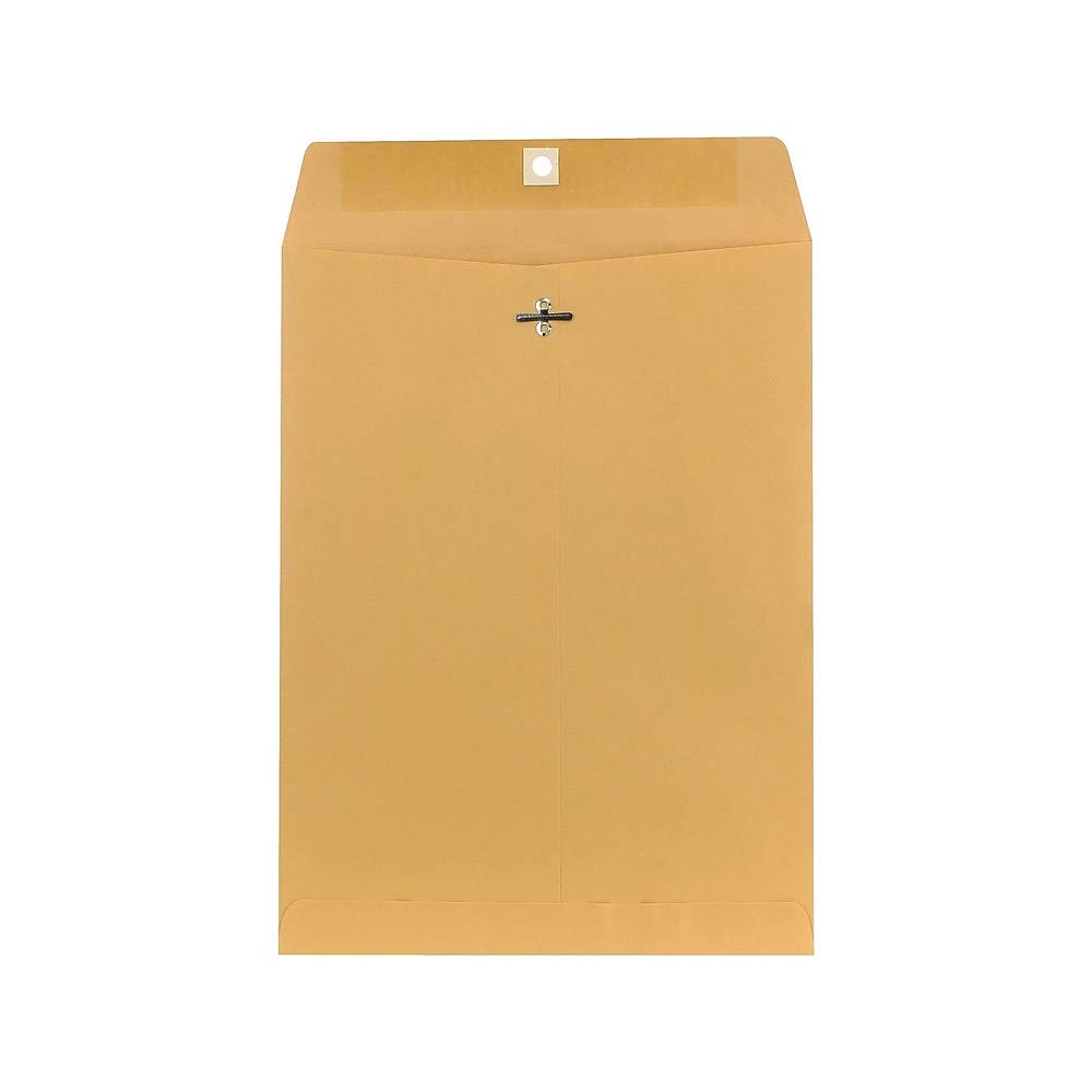Staples 535013 Kraft Clasp Envelopes 9-1/2-Inch X 12-1/2-Inch Brown 100/Box (535013/17076)