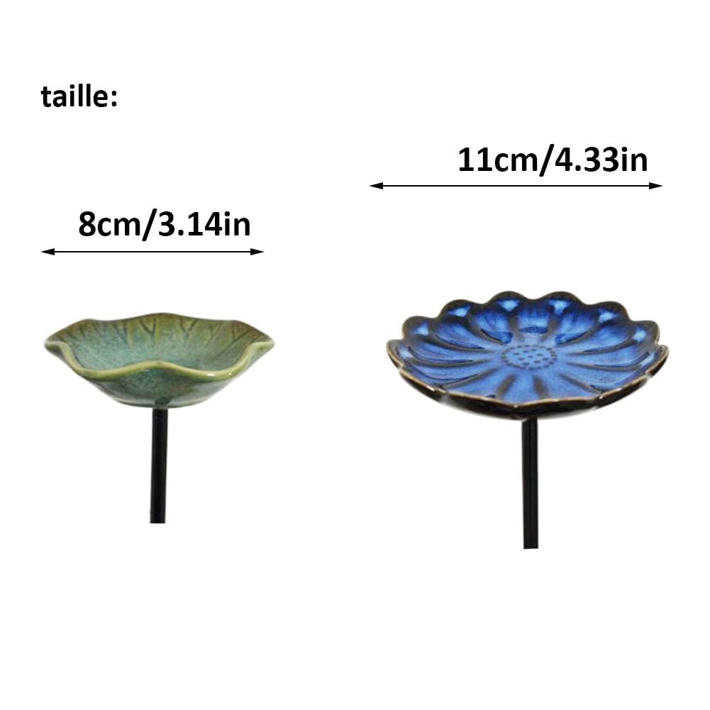 8/11cm Vogeltränke Blume Keramik (3*11cm Rosa)
