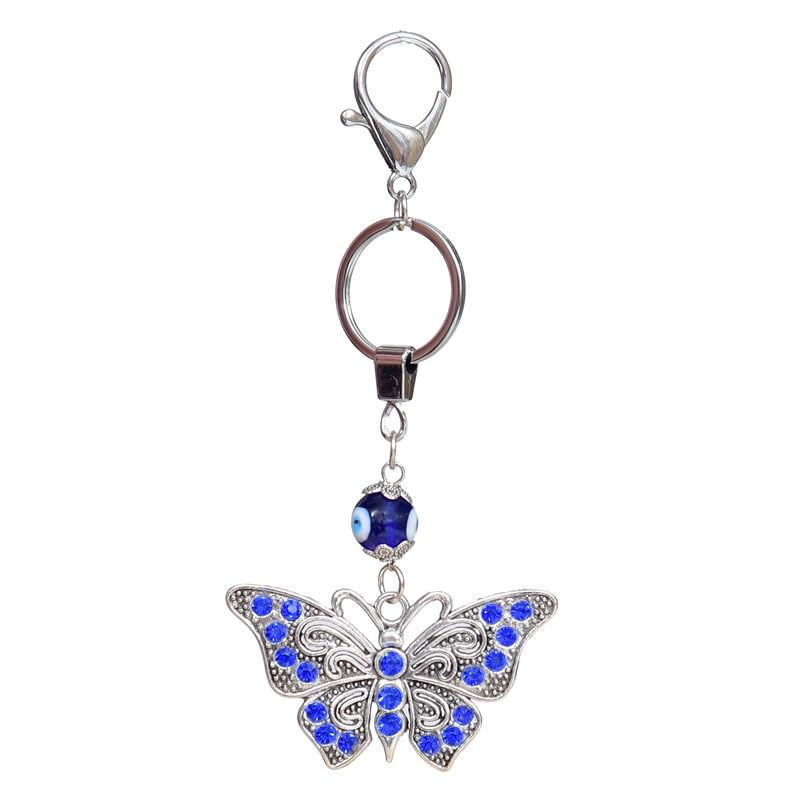 Image of Keychain for Car Bike & Home Keys | Good Luck Protection Charm Key Ring | Stylish Positivity Evil Eye Key Chain for Birthday Gifting and Decorative Purpose
