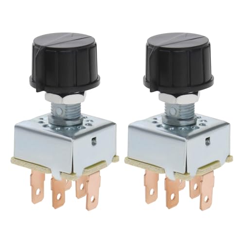 eMagTech 2 pezzi Manopola Rotante AC Aria Condizionata 3 Velocità Interruttore Ventola Aria Condizionata Controllo Rotazione Sostituzione Universale per Auto