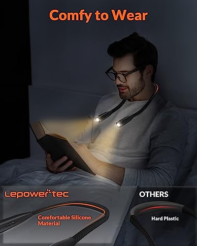 Lepower-Tec L-001-01-22-BK-US Neck Reading Light, 3-Color & 5-Brightness Neck Light, Book Light thumb #3