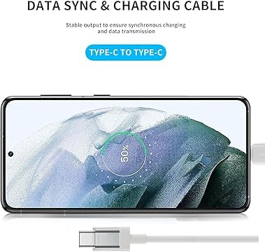 Image of The Black Store Original 45W USB-C Charger with Cable Compatible with Nothing Phone 3a Super Fast Power Adapter & Type-C Charging Cable for Daily Use