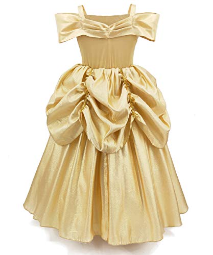 Image of TYHTYM Belle Costumes Dress Up Party Girls Princess Cosplay Halloween Kids Ball Gown 2-13Years