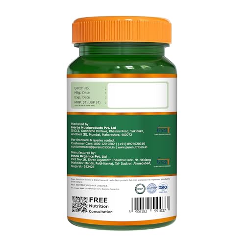 Image of Pure Nutrition Organic Spirulina 2400mg (Per Serving), 360 Veg Tablets (180X2) | Spirulina Powder Organic Tablets | Supports Healthy Skin & Boost Immunity | Support Weight Management & Detoxification