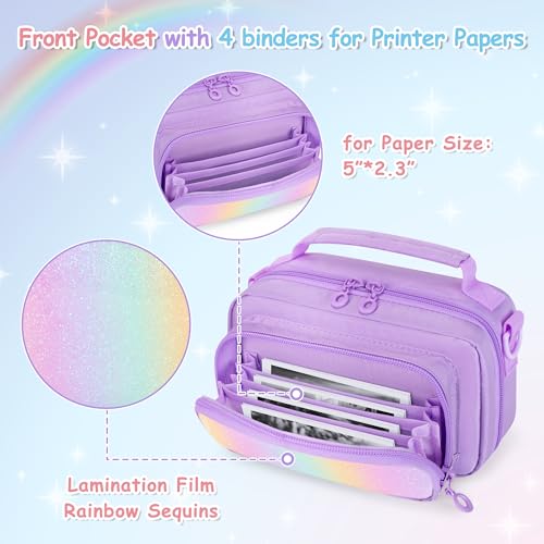 Bolsa para cámara infantil pequeña morada miniatura 2