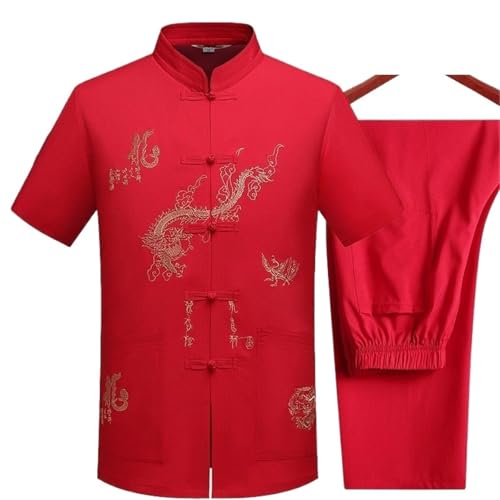 XIUsheUA Traditional Kung Fu Tai Chi Cotton and Linen Tang Suit Uniform Men's Shirts Shirt and Blouses Jacket Clothing for Tai Chi, Martial Arts(Red,39) XIUsheUA Traditional Kung Fu Tai Chi Cotton and Linen Tang Suit Uniform Men's Shirts Shirt and Blouses Jacket Clothing for Tai Chi, Martial Arts(Red,39)