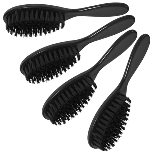 PACKOVE 4Pcs Grooming Brush for Men Durable Bristle Hair and Beard Cleaning Brush Soft and Gentle Skin for Personal Care and Barber Use Addition to Grooming