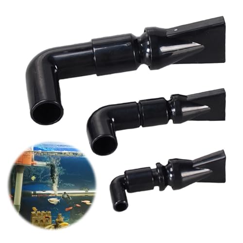 PAVIKE 水族館ポンプ カモノハシノズル シリンダ 出水管 水道ポンプ部品 3サイズ入り 金魚鉢の水出し道具 取り付け簡単 360°調整可能な回転 プラスチック製 エルボ 家用