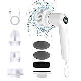 Electric Spin Scrubber,Power Scrubber Cleaning Brush,Handheld Shower Cleaner,Cordless Power Spinning Scrub Brush with 2 Rotating Speeds and 6 Replaceable Brush Heads for Bathroom,Tile, Tub, Kitchen