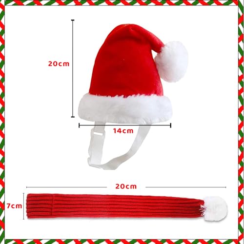 Hund Weihnachten Schal, 2 Stück Hundekostüm Weihnachten Festlicher Weihnachts-Schal für Hunde, Rot Weihnachtskostüm Hundekleidung, Hundekostüm für große Hunde (L), Perfektes Outfit für die Feiertage