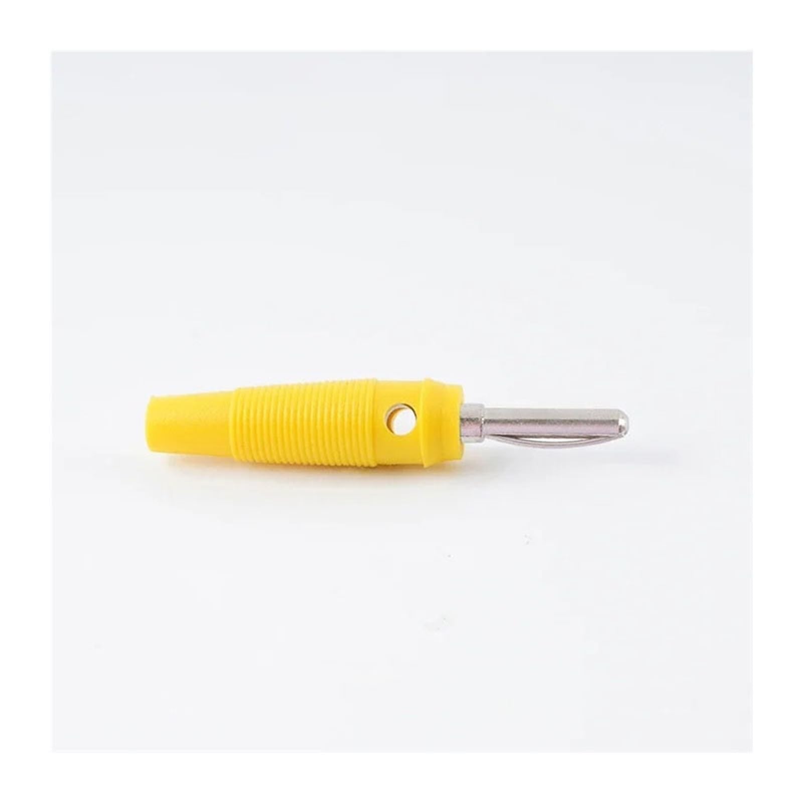 Connecteur banane empilable 4mm jaune isolé avec vis pour haut-parleur x200