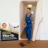 Pangolino Staubschutztür (Vlies) inkl Reißverschluss, Staubschutz, Bautür...