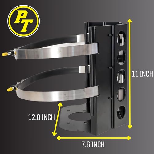 Power Tank The Original Propane 20 lb Tank Holder | Secure Holder for 12” Cylinders | Heavy-Duty BBQ Propane Tank Mount | Propane Bracket for Truck Bed, Car, RV, Boat | Easy Transport | Rubber Trim - Thumbnail 3
