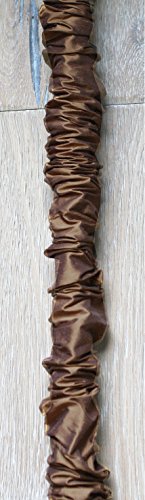 Image of Espresso Brown Designer Cords Shantung Dupioni Silk Chandelier Chain Cover 6 ft Long