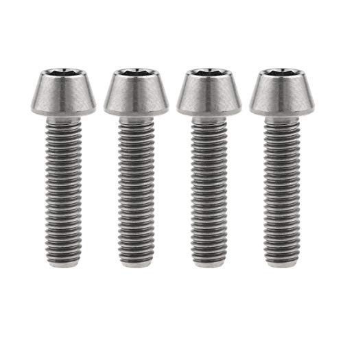 Image of Titanium Ti Bolt M5x9 16 18 20 25 30 35 40 45 50 55 60mm Tapered Head Screws Pack of 4 (M5x20mm, Normal Titanium)