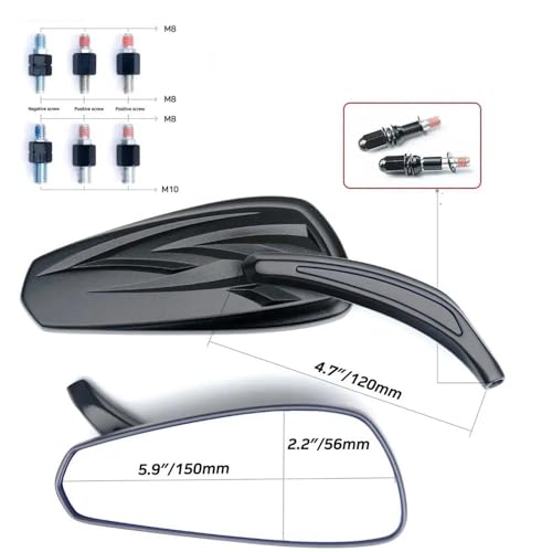Espejo retrovisor ajustable para rutas urbanas en Harley Davidson Iron 883 2