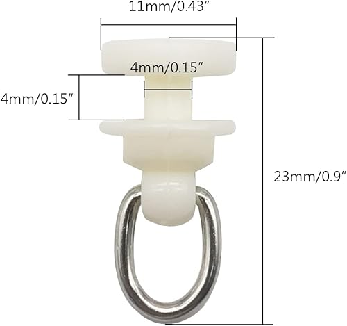 Miniatura 2 de Ganchos deslizantes para cortinas de techo, rodillos deslizantes, accesorios para cortinas de ducha, paquete de 50