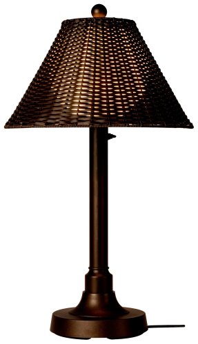 New Product Tahitti 17217 Bronze 34-inch Table Lamp with Walnut Wicker Shade New Product Tahitti 17217 Bronze 34-inch Table Lamp with Walnut Wicker Shade