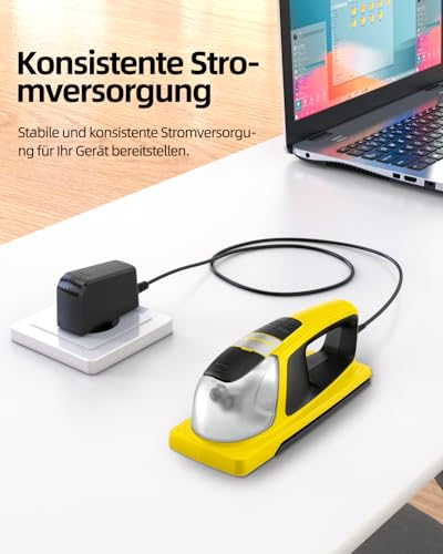 5,5V 0,6A Ladekabel Ladegerät Netzteil Passend für Kärcher Fensterreiniger WV2, WV2 Plus, WV5, WV5 Premium, WV Classic, WV Easy, KV4, KWI 1, WV1, WV1 Plus - Bitte Gerätemodell vor Kauf überprüfen